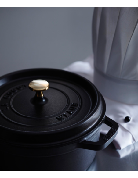 Garnek Żeliwny Okrągły Staub 40509-863-0 - Czarny 8.35 Ltr