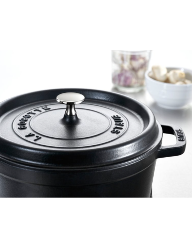 Garnek Żeliwny Okrągły Staub 40509-863-0 - Czarny 8.35 Ltr