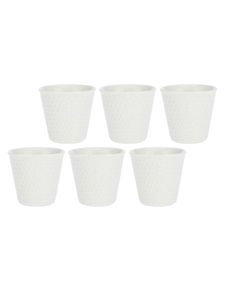 Zestaw 6 Kubków Aperegina - Biały, 75 Ml