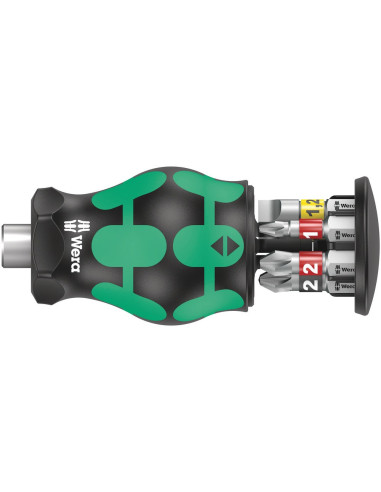 Wera Kraftform Kompakt Stubby Magazin 2 Śrubokręt Z Wymiennymi Końcówkami Prosty Śrubokręt