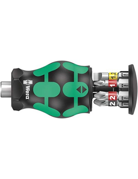 Wera Kraftform Kompakt Stubby Magazin 2 Śrubokręt Z Wymiennymi Końcówkami Prosty Śrubokręt