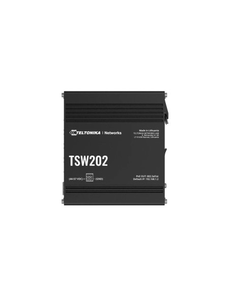 Teltonika Tsw202 Zarządzany L2 Gigabit Ethernet (10/100/1000) Obsługa Poe Aluminium, Niebieski