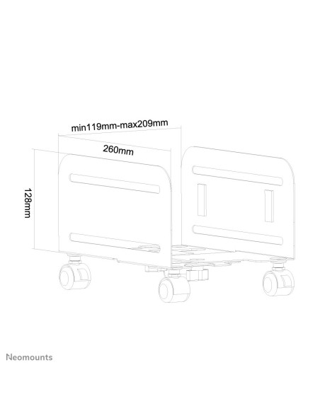 Neomounts Cpu-M100Black Uchwyt Do Komputera Kieszeń Na Kasetę Na Procesor Czarny