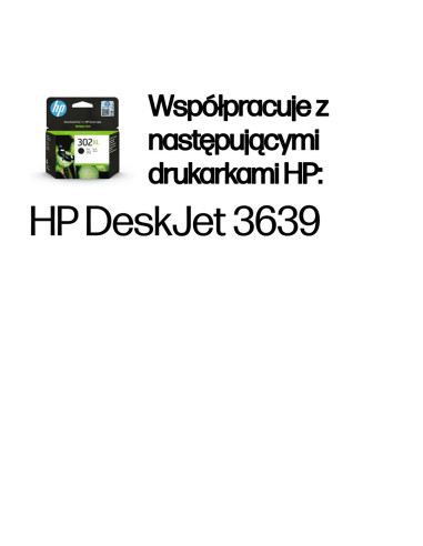 Hp Oryginalny Wkład Atramentowy 302Xl, Czarny Xl