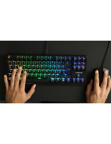 Cherry G80-3000N Rgb Tkl Klawiatura Uniwersalne Usb Qwertz Niemiecki Czarny