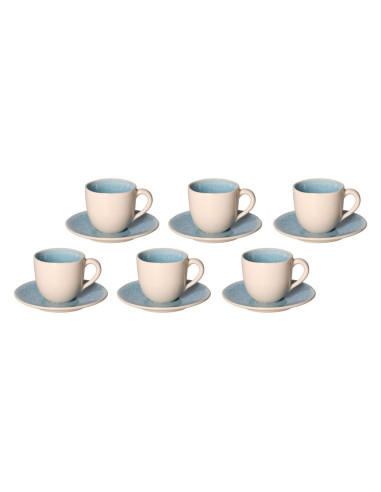 Rose&Tulipani Concerto Fuse Azzurro Zestaw 6 Filiżanek Do Espresso 90 Ml
