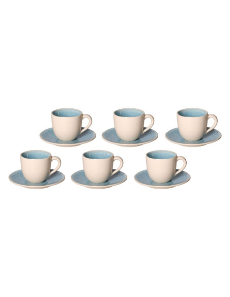 Rose&Tulipani Concerto Fuse Azzurro Zestaw 6 Filiżanek Do Espresso 90 Ml