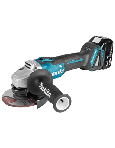 Szlifierka Kątowa Makita Dga504Rtj Akumulatorowa 125 Mm 2X 18 V 5 Ah Czarny, Niebieski
