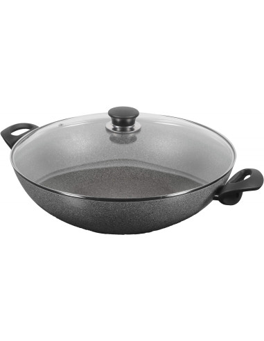 Patelnia Ballarini Ferrara Wok Z 2 Uchwytami Granitowa 36 Cm Ferr8Kd.36D