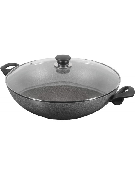 Patelnia Ballarini Ferrara Wok Z 2 Uchwytami Granitowa 36 Cm Ferr8Kd.36D