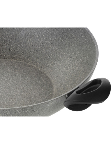 Patelnia Ballarini Ferrara Wok Z 2 Uchwytami Granitowa 36 Cm Ferr8Kd.36D
