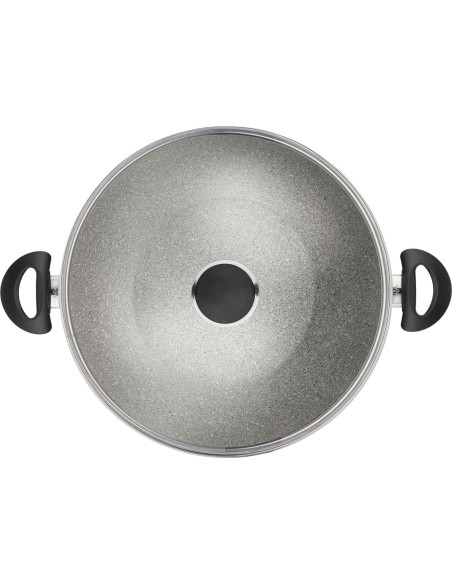 Patelnia Ballarini Ferrara Wok Z 2 Uchwytami Granitowa 36 Cm Ferr8Kd.36D