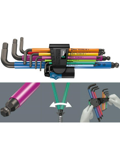 Wera 05022210001 Klucz Imbusowy Zestaw Kluczy Imbusowych W Kształcie Litery L Metryczny 9 Szt. 2