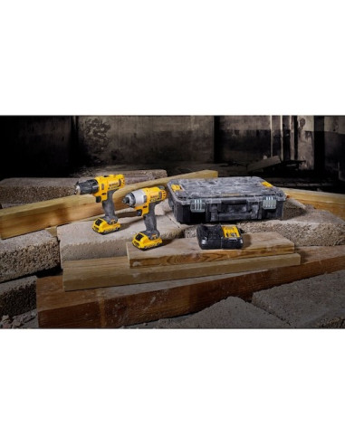 Dewalt Dck211D2T Wkrętak Zasilany/Zakrętark Udarowy Czarny, Szary, Żółty