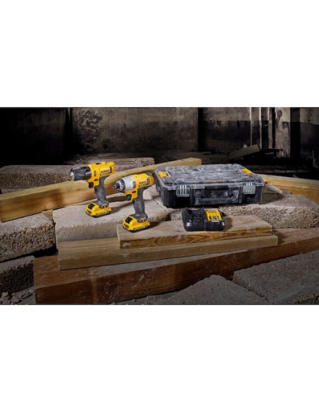 Dewalt Dck211D2T Wkrętak Zasilany/Zakrętark Udarowy Czarny, Szary, Żółty