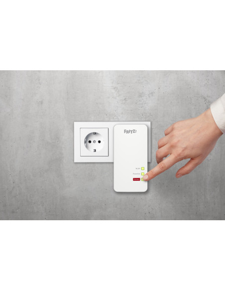 Fritz!Powerline 1260 1200 Mbit/S Przewodowa Sieć Lan Wi-Fi Biały 1 Szt.