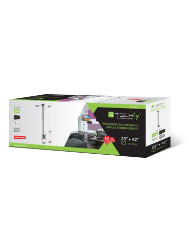 Techly Ica-Cplb 922L Uchwyt Do Tablic Informacyjnych 106,7 Cm (42") Czarny