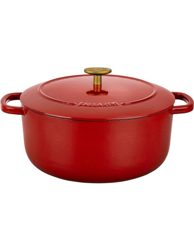 Garnek Żeliwny Okrągły Ballarini Bellamonte 75003-563-0 - 5,5 Ltr Czerwony