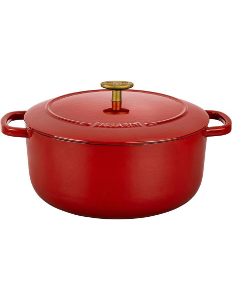 Garnek Żeliwny Okrągły Ballarini Bellamonte 75003-563-0 - 5,5 Ltr Czerwony
