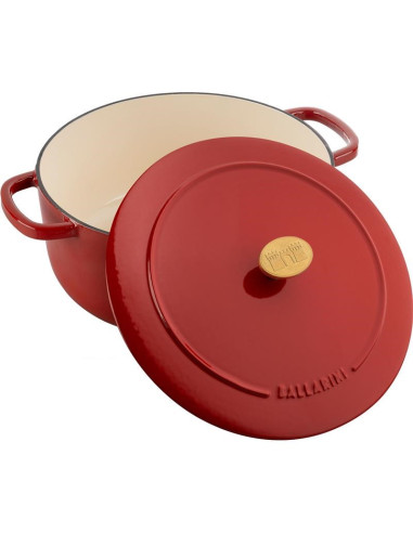Garnek Żeliwny Okrągły Ballarini Bellamonte 75003-563-0 - 5,5 Ltr Czerwony