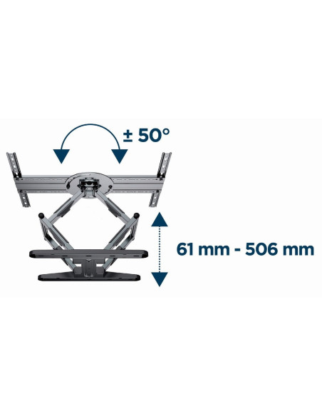 Gembird Wm-80Str-01 Regulowany Uchwyt Do Telewizora (Obrót I Pochylenie), 40"- 80'' (50 Kg)