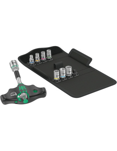 Wera Zestaw Nasadki Z Grzechotką Typu T 1/4" 9-Częściowy W Etui Kraftform Kompakt 400 Ra Set2