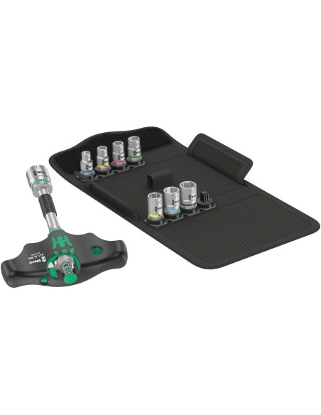 Wera Zestaw Nasadki Z Grzechotką Typu T 1/4" 9-Częściowy W Etui Kraftform Kompakt 400 Ra Set2
