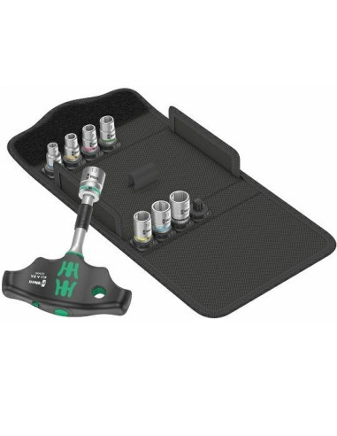 Wera Zestaw Nasadki Z Grzechotką Typu T 1/4" 9-Częściowy W Etui Kraftform Kompakt 400 Ra Set2