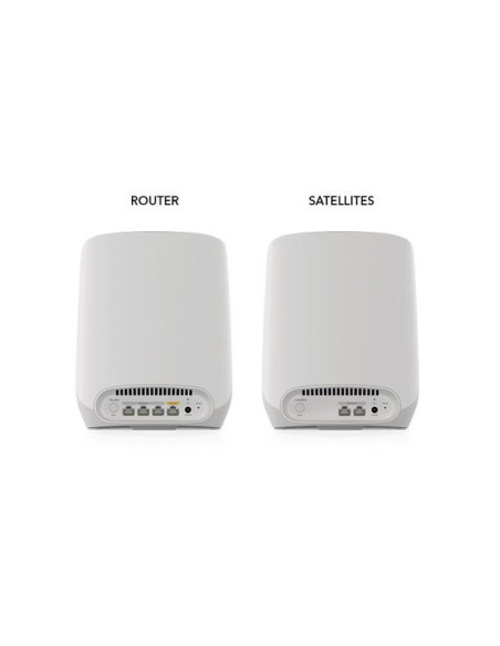 Netgear Orbi Rbk763S Tri-Band (2.4 Ghz/5 Ghz/5 Ghz) Wi-Fi 6 (802.11Ax) Biały 7 Wewnętrzne
