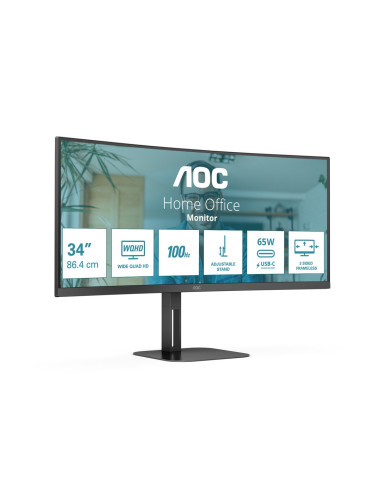 Monitor Aoc Led 34" Cu34V5C/Bk