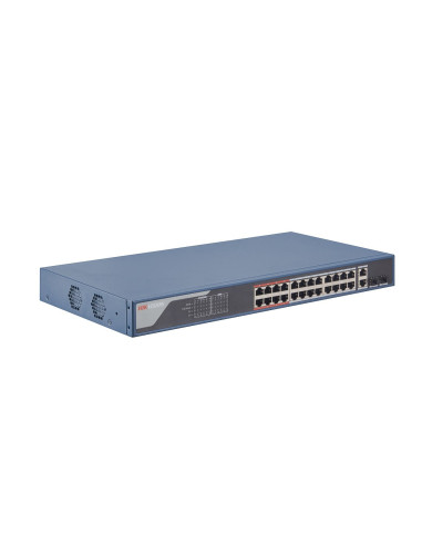 Hikvision Ds-3E1326P-Ei Łącza Sieciowe Fast Ethernet (10/100) Obsługa Poe Niebieski