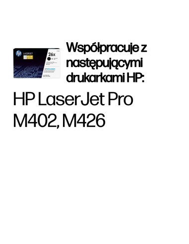 Hp 26X Oryginalny, Wysokowydajny Wkład Z Czarnym Tonerem