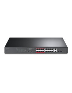Switch Poe Tp-Link Tl-Sl1218Mp (16X 10/100Mbps, 2X 10/100/1000Mbps) , Przełącznik Niezarządzalny Poe, 16 Portów 10/100 Mb/S, 2 P 2