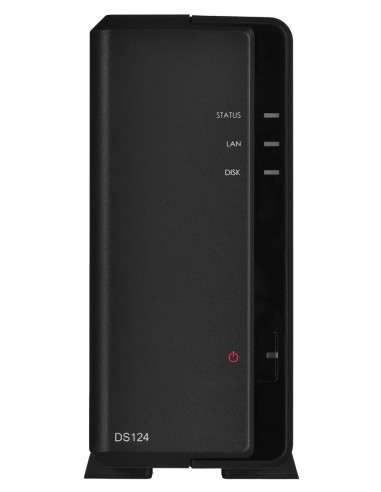 Nas Synology Ds124  Tower  1X (3.5" Sata Hdd)  Realtek Rtd1619B  ,1Gb Ddr4, 1X 1Gbe Rj-45
