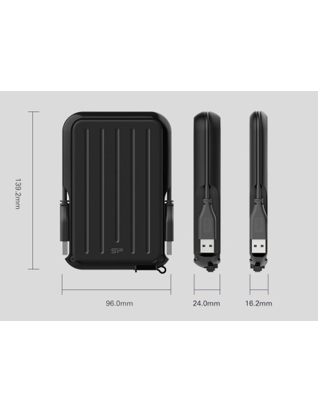 Dysk Zewnętrzny Hdd Silicon Power Armor A66 (5Tb  2,5"  Usb 3.2  Blue  Sp050Tbphd66Ls3B)