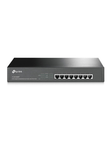 Tp-Link Tl-Sg1008Mp Nie Zarządzany Gigabit Ethernet (10/100/1000) Obsługa Poe 1U Czarny