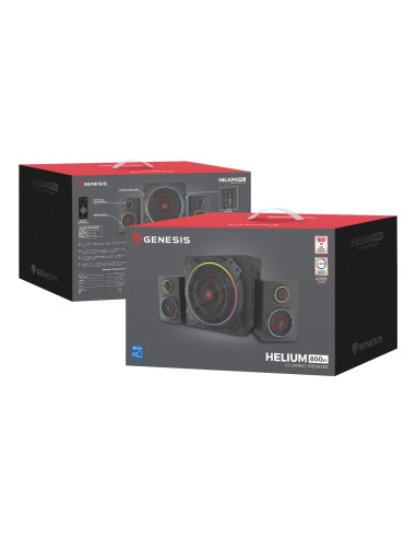 Genesis Helium 800Bt Zestaw Głośników 60 W Uniwersalne Czarny 2.1 Kan. 1-Drożny 30 W Bluetooth