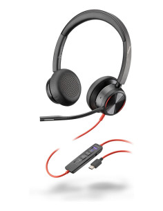 Poly Blackwire 8225 Stereo Microsoft Teams Certified Usb-C Headset +Usb-C/A Adapter