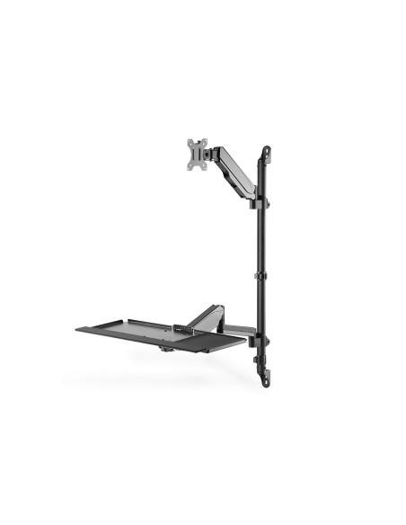 Digitus Ramię Naścienne Pojedyncze Lcd+Klawiatura Max.32" Max. 8Kg Uchylno-Obrotowe 360° (Pivot) Da-90372