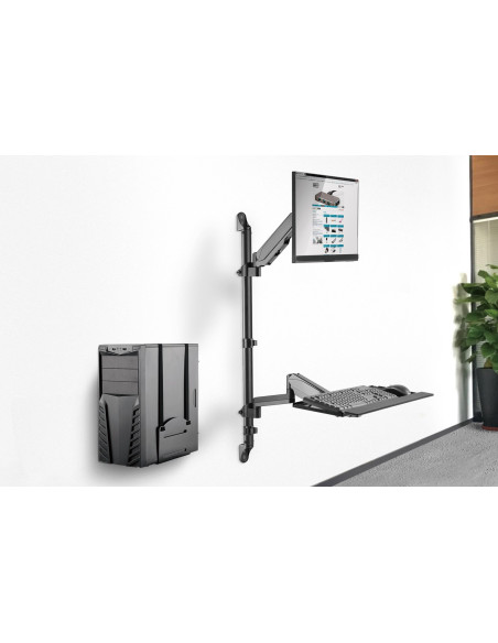 Digitus Ramię Naścienne Pojedyncze Lcd+Klawiatura Max.32" Max. 8Kg Uchylno-Obrotowe 360° (Pivot) Da-90372