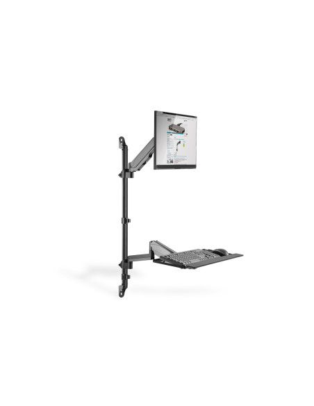 Digitus Ramię Naścienne Pojedyncze Lcd+Klawiatura Max.32" Max. 8Kg Uchylno-Obrotowe 360° (Pivot) Da-90372