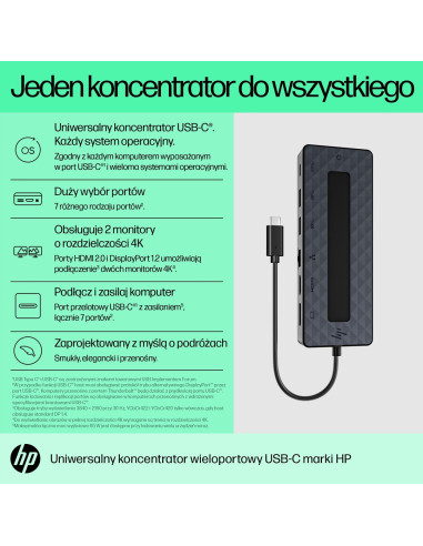 Hp 50H55Aa Usb 3.2 Gen 2 (3.1 Gen 2) Type-C Czarny