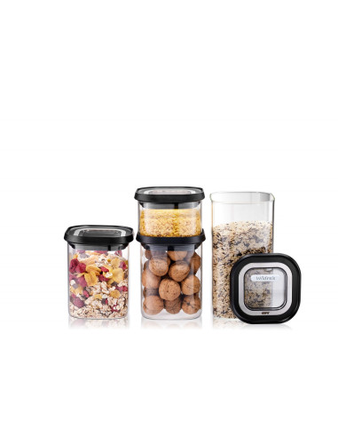 Zestaw 4 Szklanych Pojemników Gefu Pantry G-12806