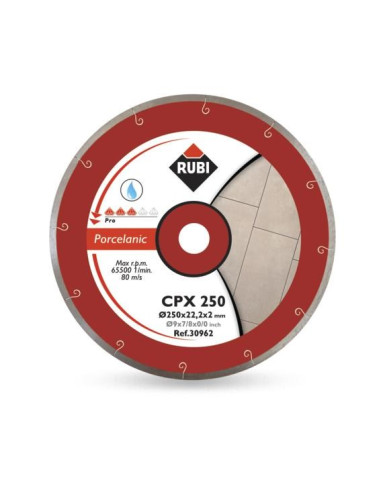Rubi Tarcza Diamentowa Cpx 250 X 25,4Mm Pro, Do Gresu Porcelanowego