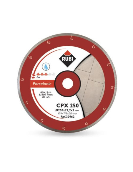 Rubi Tarcza Diamentowa Cpx 250 X 25,4Mm Pro, Do Gresu Porcelanowego