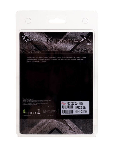 G.skill Ripjawsx Ddr3 2X8Gb 2133Mhz Cl10 Xmp F3-2133C10D-16Gxm