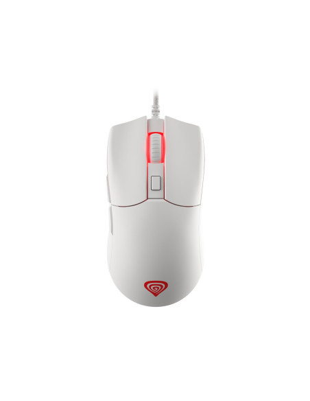 Mysz Dla Graczy Genesis Krypton 750 Lekka 8000 Dpi Paw3333 Rgb Biała Gamingowa