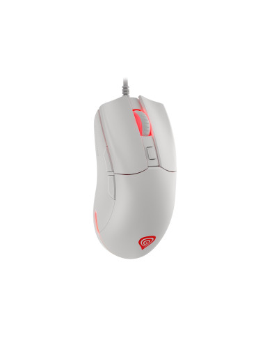 Mysz Dla Graczy Genesis Krypton 750 Lekka 8000 Dpi Paw3333 Rgb Biała Gamingowa