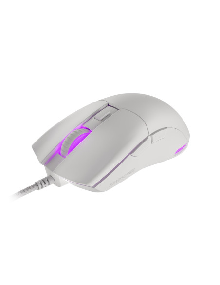 Mysz Dla Graczy Genesis Krypton 750 Lekka 8000 Dpi Paw3333 Rgb Biała Gamingowa