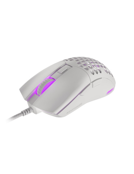 Mysz Dla Graczy Genesis Krypton 750 Lekka 8000 Dpi Paw3333 Rgb Biała Gamingowa